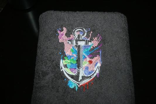 Serviette de bain encre marine