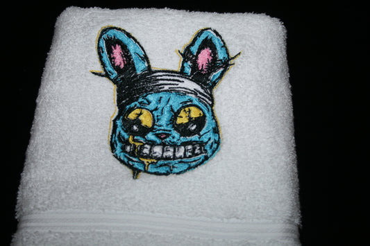 Serviette de bain lapin destroy