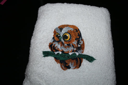 Serviette de bain hibou