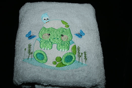 Serviette de bain bébé dinosaure