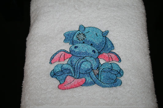Serviette de bain bébé dragon