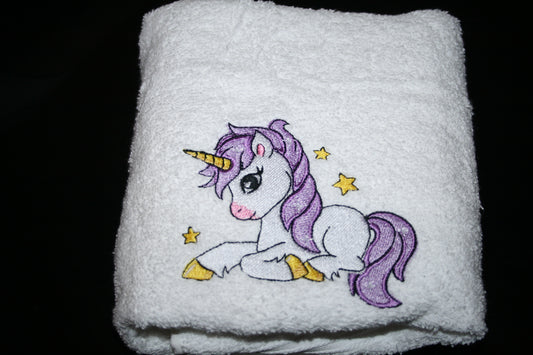 Serviette de bain licorne