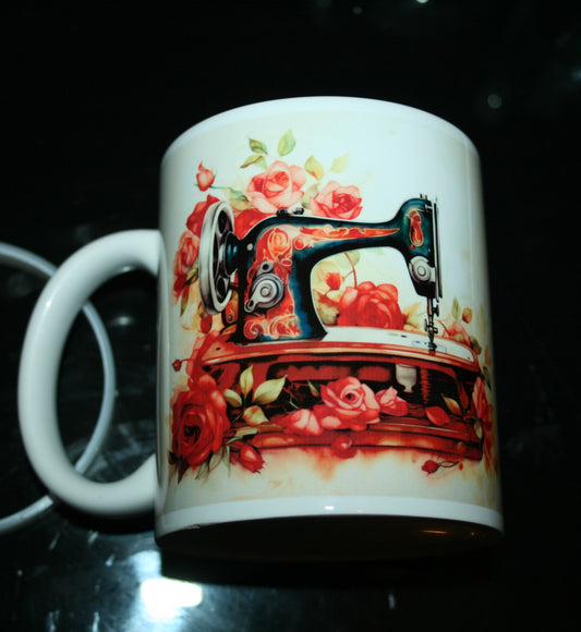 Tasse machine à coudre vintage
