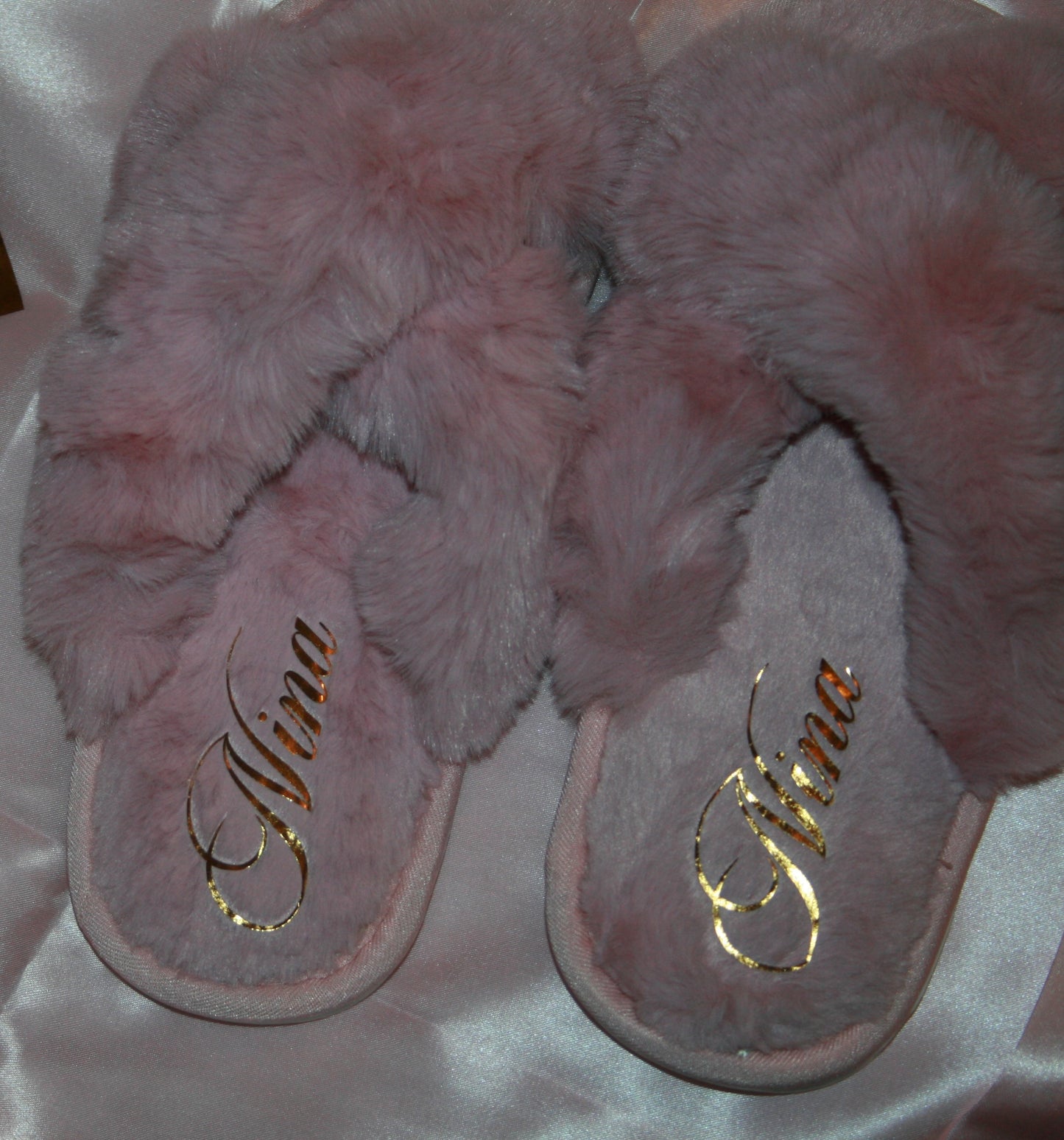 Peignoir et tong floqué