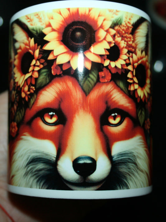 Tasse renard fleur